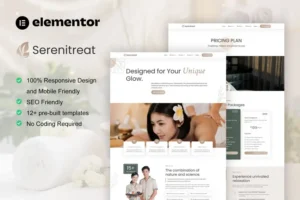 Mua SereniTreat - Spa & Beauty Care Elementor Pro Template Kit giá rẻ
