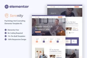 Mua Serenity - Psychology & Counseling Elementor Template Kit giá rẻ