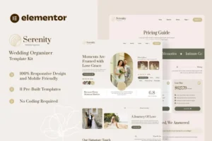 Mua Serenity - Wedding Organizer Elementor Template Kit giá rẻ