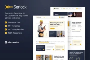 Mua Serlock – Key Maker & Locksmith Service Elementor Template Kit giá rẻ