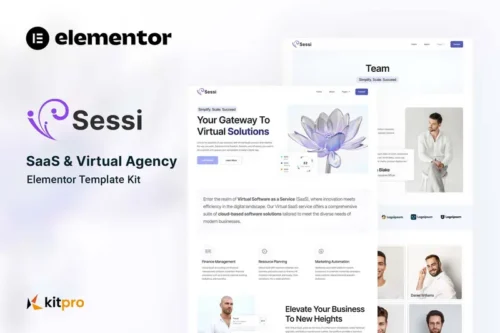 Mua Sessi - Saas & Virtual Agency Elementor Template Kit giá rẻ