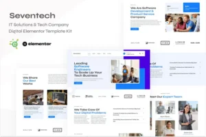 Mua Seventech - IT Solutions & Tech Company Digital Elementor Template Kit giá rẻ