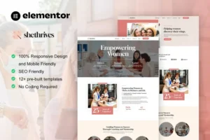 Mua SheThrives - Feminine Business Elementor Pro Template Kit giá rẻ