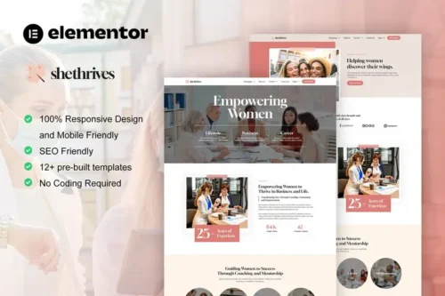 Mua SheThrives - Feminine Business Elementor Pro Template Kit giá rẻ