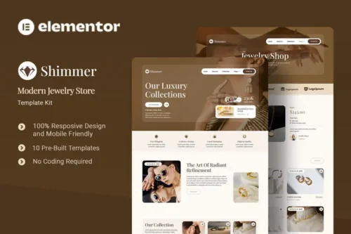 Mua Shimmer - Modern Jewelry Store Elementor Template Kit giá rẻ
