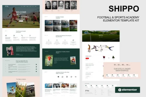 Mua Shippo - Football & Sports Academy Elementor Template Kit giá rẻ