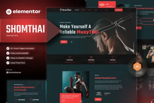 Mua Shomthai - Martial Art Elementor Template Kit giá rẻ
