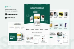 Mua Shopper - Mobile App & Startup Showcase Elementor Template Kit giá rẻ