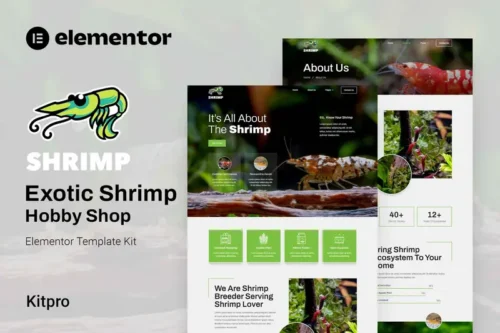 Mua Shrimp - Aquarium & Hobby Shop Elementor Template Kit giá rẻ
