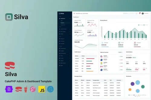 Mua Silva - CakePHP Admin Dashboard Template giá rẻ