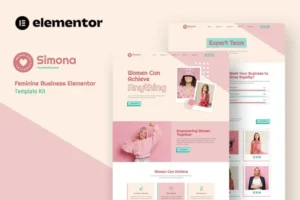 Mua Simona - Feminine Business Elementor Template Kit giá rẻ