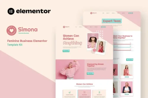 Mua Simona - Feminine Business Elementor Template Kit giá rẻ