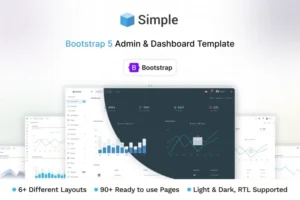 Mua SimpleAdmin - Minimal Admin & Dashboard Template giá rẻ