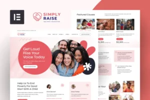 Mua SimplyRise - Charity & Donation Elementor Template Kit giá rẻ