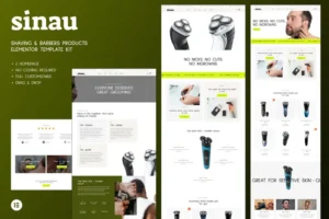 Mua Sinau - Shaving & Barbers Products Elementor Template Kit giá rẻ