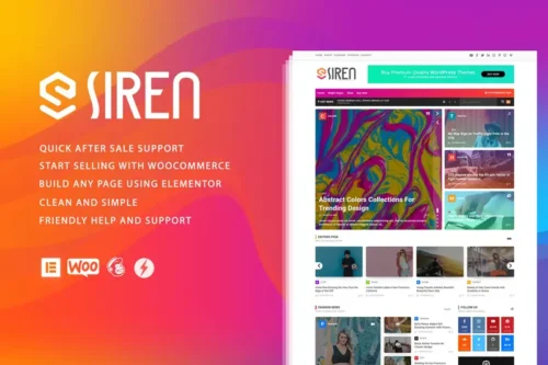 Mua Siren - News Magazine Elementor WordPress Theme giá rẻ