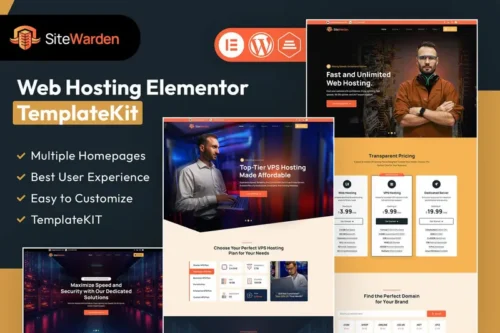Mua SiteWarden - Web Hosting Elementor Template Kit giá rẻ