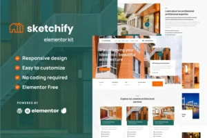 Mua Sketchify - Architecture & Construction Service Elementor Template Kit giá rẻ