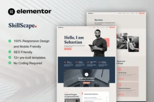 Mua SkillScape - Creative Agency & Portfolio Elementor Template Kit giá rẻ