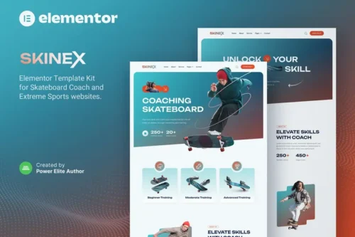 Mua Skinex – Skateboard Coach & Lessons Elementor Template Kit giá rẻ