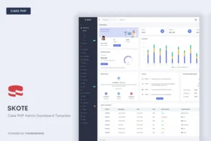 Mua Skote - Cake PHP Admin Dashboard Template giá rẻ