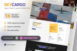 Mua Skycargo - Logistic Cargo & Logistics Elementor Template Kit giá rẻ