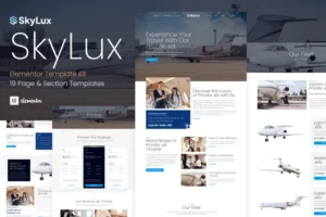 Mua Skylux - Private Jet & Airplane Charter Company Elementor Template Kit giá rẻ