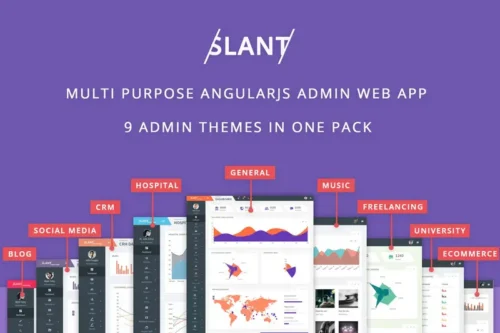 Mua Slant - Multi Purpose AngularJS Admin Web App giá rẻ