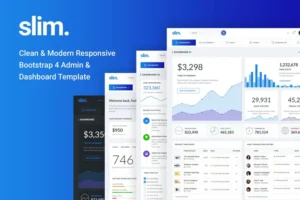Mua Slim Clean & Modern Bootstrap 4 Admin & Dashboard giá rẻ