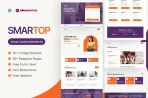 Mua Smartop - Virtual Course Elementor Pro Template Kit giá rẻ