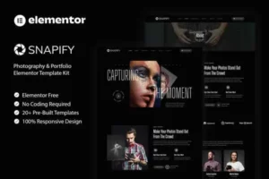 Mua Snapify - Photography & Portfolio Elementor Template Kit giá rẻ
