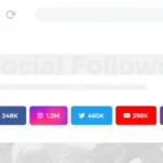 Social followers bar for WordPress