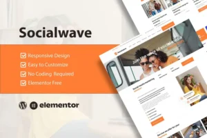 Mua SocialWave - Social Media & Digital Marketing Service Elementor Template Kit giá rẻ