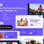 Socialyze – Personal CV Influencer Elementor Pro Template Kit