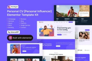 Mua Socialyze - Personal CV Influencer Elementor Pro Template Kit giá rẻ