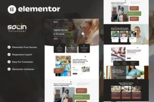 Mua Socin - Volunteer & Charity Elementor Template Kit giá rẻ