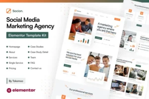Mua Socion - Social Media Marketing Agency Elementor Pro Template Kit giá rẻ