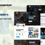 Socker – Football Team  & Sports Club Elementor Template Kit