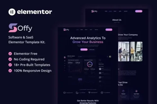 Mua Soffy - Software & SaaS Elementor Template Kit giá rẻ