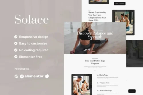 Mua Solace - Yoga Teacher & Studio Elementor Template Kit giá rẻ