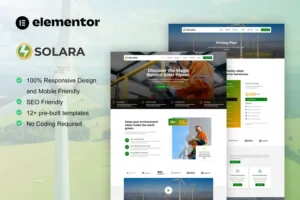 Mua Solara - Solar Panel & Renewable Energy Elementor Template Kit giá rẻ