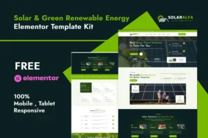 Mua SolarAlfa - Solar & Renewable Energy Elementor Template Kit giá rẻ