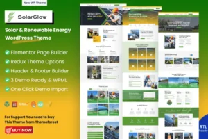 Mua Solarglow - Solar & Renewable Energy WP Theme giá rẻ