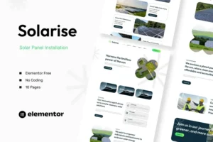 Mua Solarise - Solar Panel Installation Elementor Template Kit giá rẻ