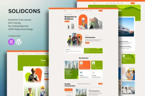 Mua Solidcons – Construction And Industry Elementor Template Kit giá rẻ