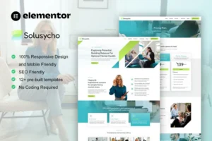 Mua Solusycho - Psychology & Mental Health Elementor Template Kit giá rẻ