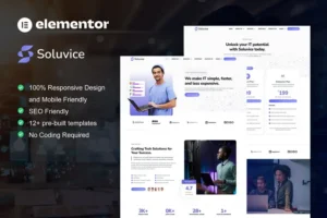 Mua Soluvice - IT Solutions & Services Company Elementor Pro Template Kit giá rẻ