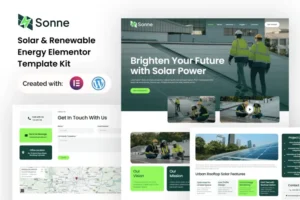 Mua Sonne - Solar & Renewable Energy Elementor Template Kit giá rẻ