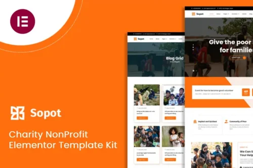 Mua Sopot - Charity Elementor Pro Template Kit giá rẻ