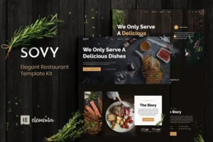 Mua Sovy - Restaurant Elementor Template Kit giá rẻ